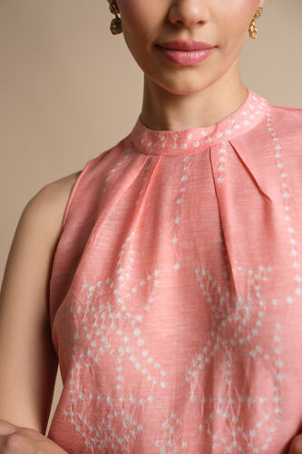 Daylily Handcrafted Bandhani Linen Co-ord - Blush, Blush, image 6